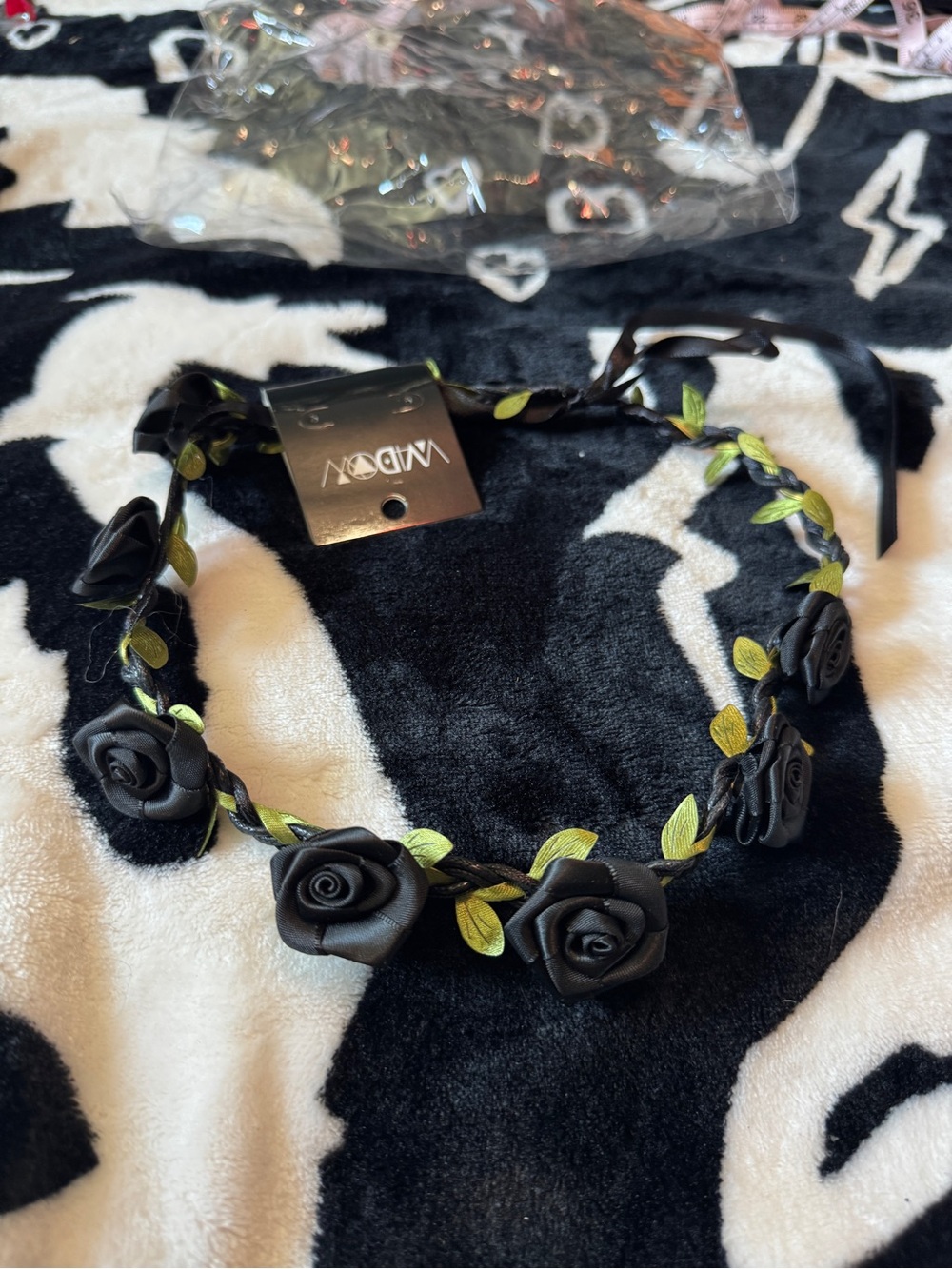Widow Black Rose Headband